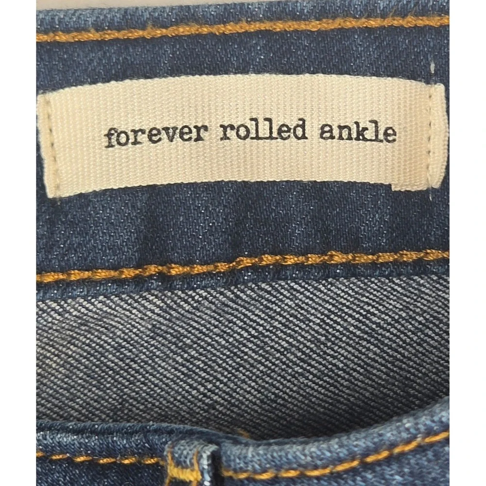 Jessica Simpson Forever Rolled Ankle Jeans Dark Wash Slim Leg Size 31